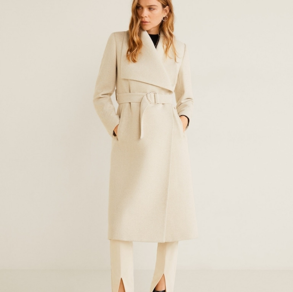 Mango brand double breast wool coat NWT